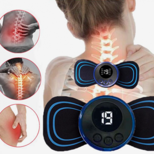 Masajeador Cervical EMS Recargable – 8 Modos y 19 Niveles de Intensidad