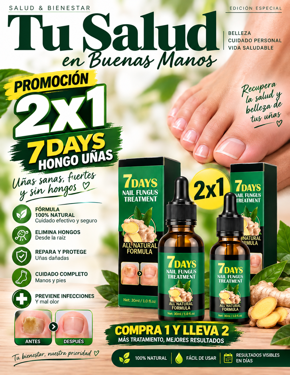 7 DAYS – Tratamiento para Hongos en las Uñas