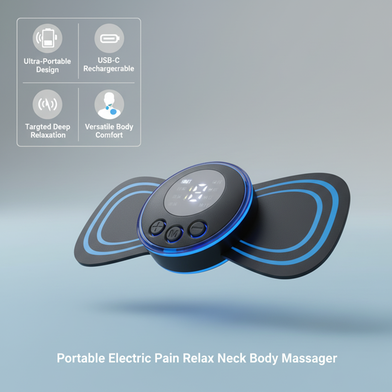 Masajeador Cervical EMS Recargable – 8 Modos y 19 Niveles de Intensidad