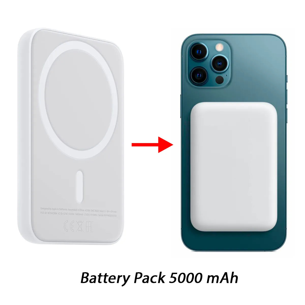 Power Bank Magnético 5000 mAh Compatible con MagSafe